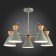 Ceiling EVOLUCE lamp. Sle125112-05. Modica. 5x40 watts, E14, 65x65x45 cm, gray color, golden
