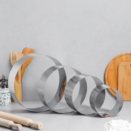A set of baking forms and calculation "Circle", D-30, H-8.5 cm, 4 pcs
