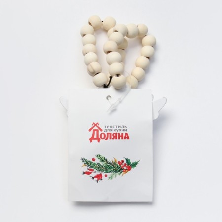 A set of rings for napkins 2 pcs. "Angel", col. White, D 5 cm, tree-4