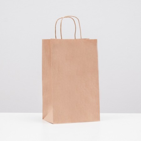 Craft package without printing, round handle 18 x 11 x 29 cm
