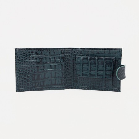 Women's wallet on the button, green color-2