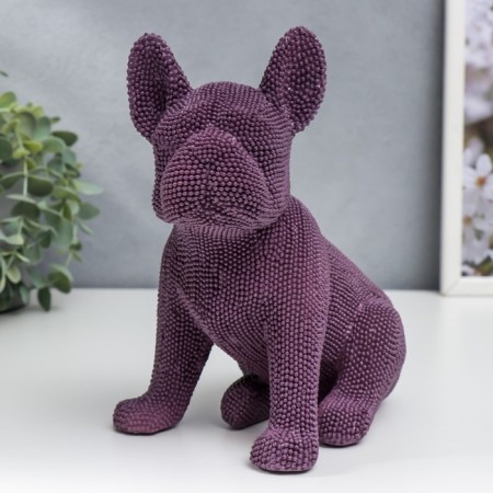 Polystone souvenir "French bulldog violet" lamb sits 19.5x12x16 cm