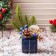 Christmas tree decoration "New Year's gift" 9x11 cm, blue