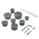 A device for welding plastic pipes P.I.T., 1200 W, 0-300 °, nozzles 20.25.32.40 mm, case