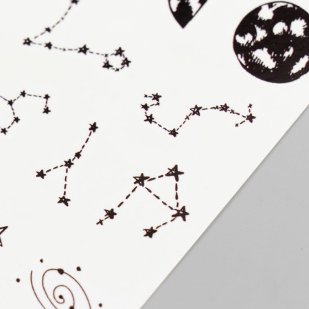 Tattoo on the body Black "Stars" 8x7.5 cm-2