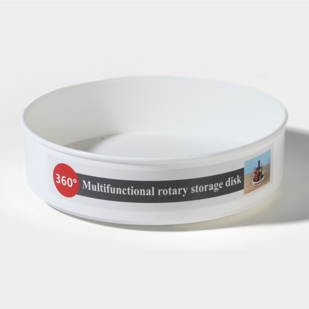 Plastic tray rotating, d = 23 cm, white color-5