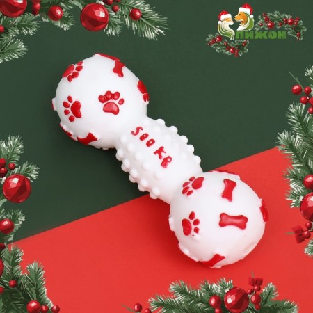 The food toy "New Year's dumbbell", 12.5 cm, white