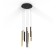 Suspended chandelier Mantra Cala, Led, 3360lm, 3000k, 600 mm, black color