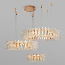 Светильник подвесной Bogate's Farfalla 90374/3, LED, 170 Вт, 4000К, 9350Лм, 800х800 мм, цвет золото