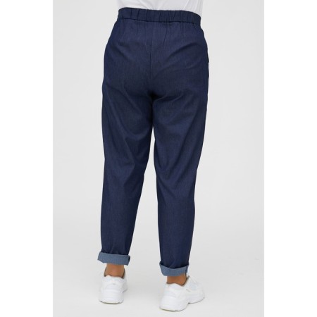 Female jeans, size 62, dark blue color-3