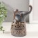 Souvenir Ceramics "Elephant Ethnic Patterns" Brown 8.5x10.5x17 cm