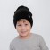 Two-layer children's hat, black color, size 46-50