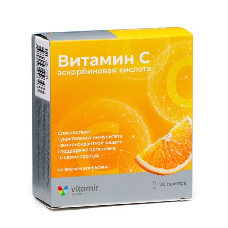 Vitamin C "Vitamir" with an orange taste, 20 stic-packets-2