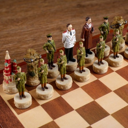 Chess souvenir "victorious", h king-8 cm, h Paraks-6.3 cm, 36 x 36 cm-8