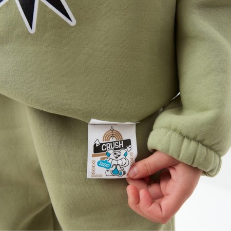 Sweatshirt (Hudy) Children's Minaku: Crush, olive color, height 116 cm-3