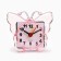 Clock - alarm clock "butterfly", discrete move, dial 5.5 cm, 9 x 8 cm, pink