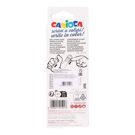 Automatic ball handle, 10 colors, "carioca", 1.0 mm node, standard palette, mix-12