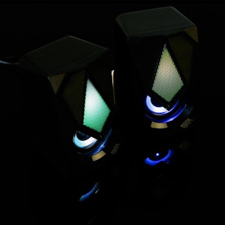 Computer speakers 2.0 Qumo Mask AS004, 2x5 W, USB, RGB backlight, black-9