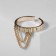 Ring "Trend" chains, color gold, dimensionless