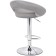 Baric stool OAZIS Metal/velor, chrome/gray 51x50x77 cm