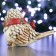 Figure "Sparrow in a scarf" White 9x12x8.5cm