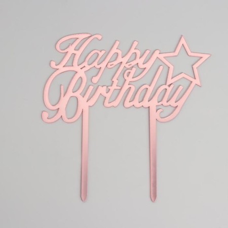 Topper "Happy Birthday", with a star