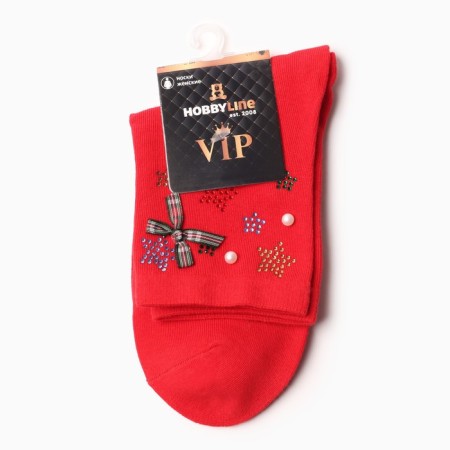 Women's socks, red color, size 36-40-2