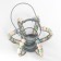 Summary metal, glass for 1 candle "Lantern. Boho" gray 19x15.5x13 cm