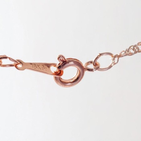 Set 3 objects: earrings, pendant, ring "Edel" rhombus perfection, pink color in gold, 45 cm-2