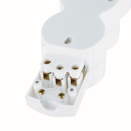 Plastic outlet, Quick Fix, 4 nests with/s curtains 3680W 16a ip20 white 32020 5-4