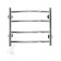 Domoterm electric heated towel rail "Classic" 109-4, 500 x 500 mm, 4 crossbars, left
