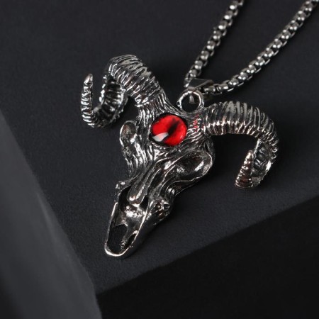 Pompeii pendulus “Pompeii” horns, red color in black silver, 70 cm