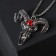 Pompeii pendulus “Pompeii” horns, red color in black silver, 70 cm