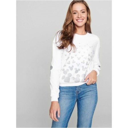 Female sweatshirt CONTE ELEGANT, XS size, White-Silver color