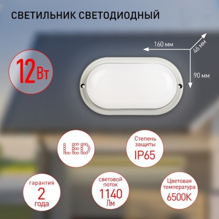 Luminer LED LED era SPB-2, 200x98x46 mm, IP65, LED, 12W, 1140LM, 6500K, white color-6