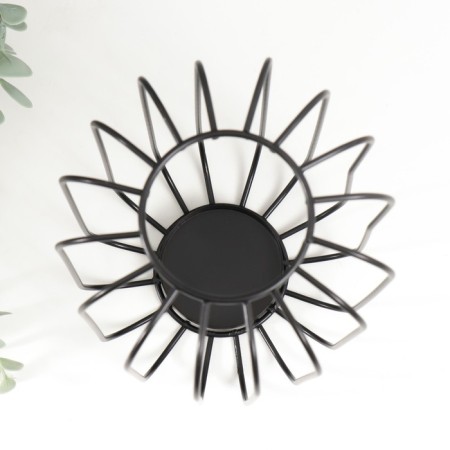 Summary Metal for 1 candle "Loft. Prutia" black 20x13x13 cm-2