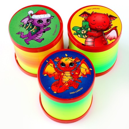 Spring Rainbow "Festive Dragon", Mix Colors, D = 5 cm-5
