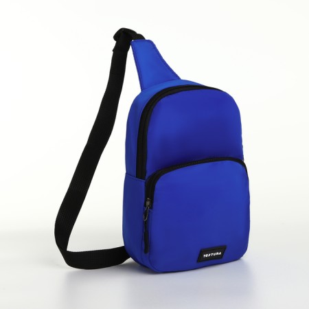 Textura lightning bag, external pocket, blue color