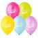 Shar Latex 14 “Happy Birthday!”, Twisting, pastel, silk -screen printing, set 25 pcs., Mix