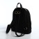 Women's backpack made of artificial leather with lightning, 1 pocket, black color