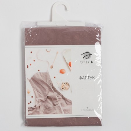 Apron Ethel Kitchen 60x70 cm, col. Lilac, 100% HL, sarzha 220 g/m2-7