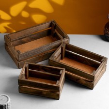 A set of wooden boxes 