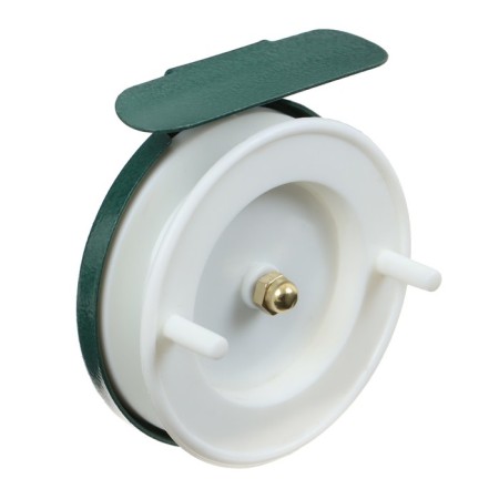 Inertial coil, metal plastic, diameter 6.5 cm, white-green color, 701-2