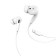 Hoco M1 Pro headphones, wired, vacuum, microphone, Lightning, 1.2 m, white