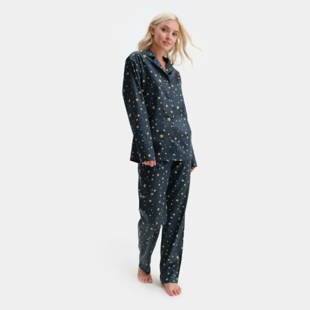 PAZHAMA Women's KAFTAN "Stars", p.40-42, dark blue-5