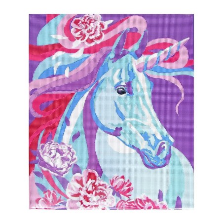 Diamond mosaic on a subframe with a full filling "Fairytale Unicorn", 40x50cm-3