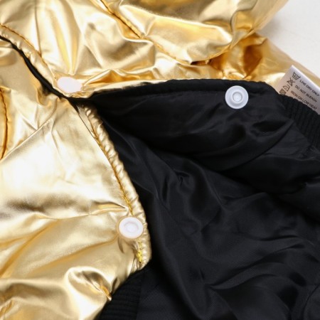 Dog jacket "Cosmonaut", size 14, black-gold (DS 38, Osh 32, OG 46 cm)-8