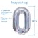 Foil ball 40 "Number 0", holography, silver