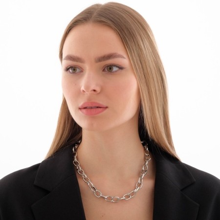 Neck “chain” standard with a pattern, color silver l = 45 cm-2