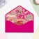 The envelope is "with all my heart!" Cutting, embossing, software touch, lilac background